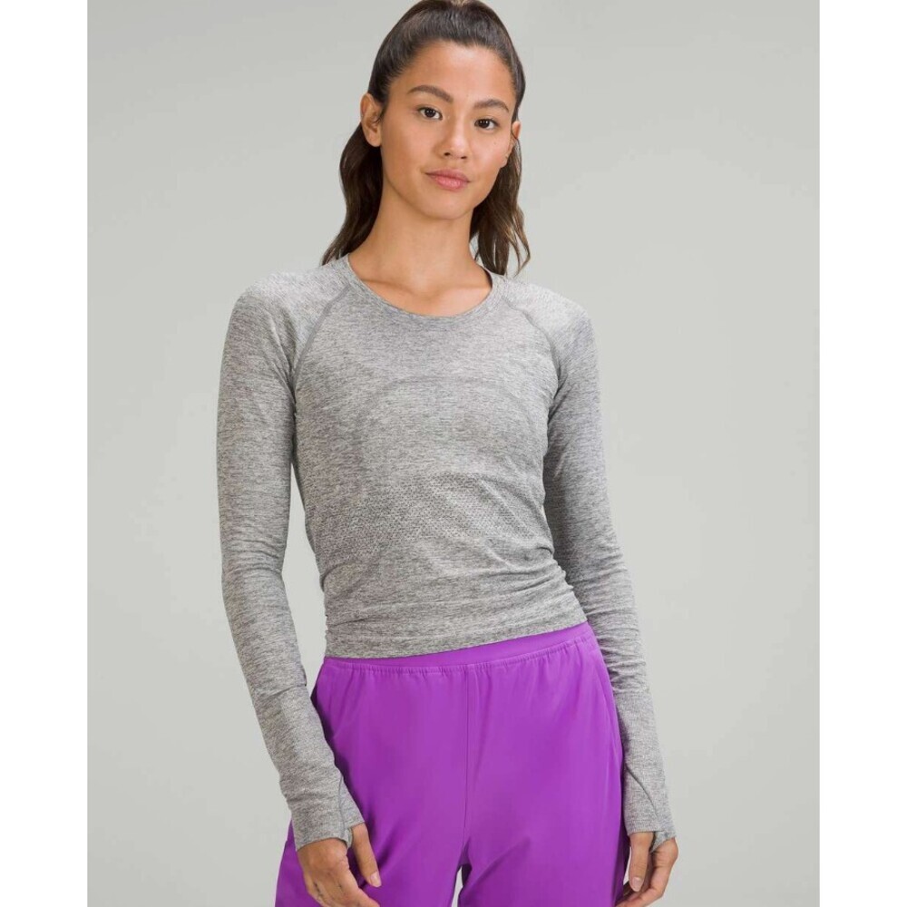 Lululemon Swiftly Tech Long Sleeve Shirt 2.0 *Race Length Slate Gray Size 10